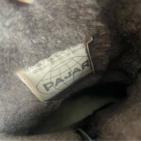 Pajar Shearling Leather with Sherpa Black Brown Winter Boots Heels Size 38 / 7.5 - Picture 8 of 9